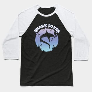 Shark Lover Graphic Design Baseball T-Shirt